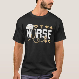 T-shirt Leopard Stethoscope Scruter La Vie Pour Un Nu Enre