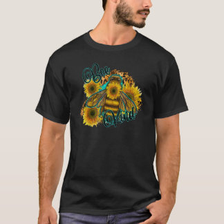 T-shirt Leopard Sunflower Honey Bee Be Kind And Humble Kin
