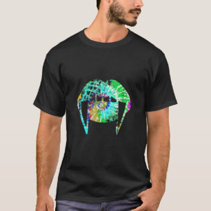 T-shirt Leopard Tie Dye Lips Vampire Turquoise Green Hallo