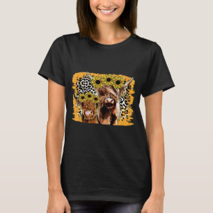 T-shirt Léopard Tournesol Highland Vache de l'Ouest Pays H