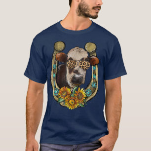 T-shirt Léopard Tournesol Vêtements Rodeo Maman Turquoise