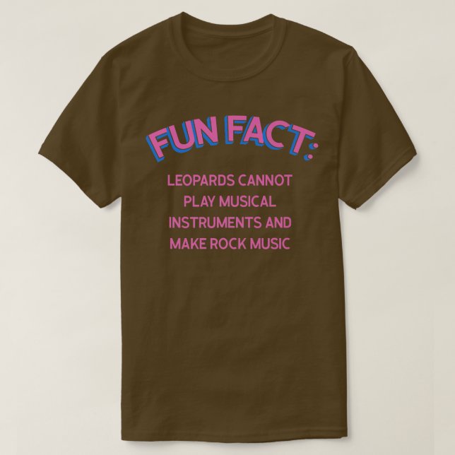 T-shirt Leopards Can't Make Rock Music Funny Animal Pun Hu (Design devant)