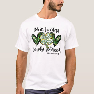 T-shirt Leopsrd Not Lucky Simply Blessed St Patricks Faith