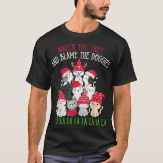 T-shirt L'Épave De L'Arbre Blâment Les Doggies De La La Fu