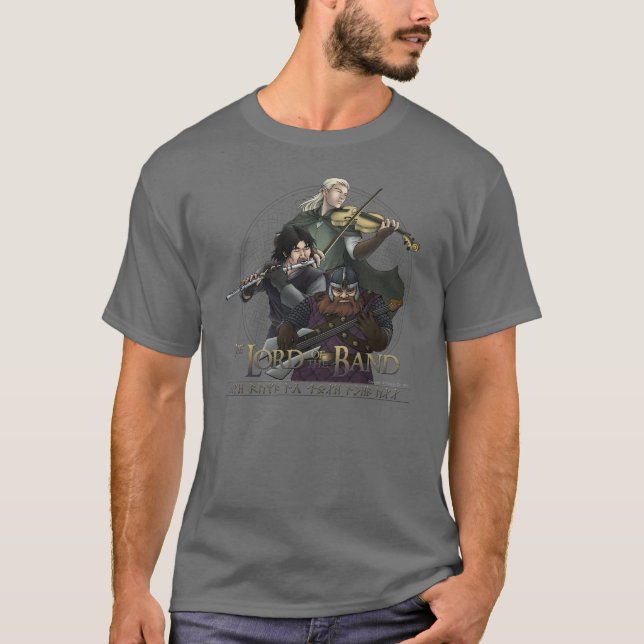 T-shirt L'épée, arc, diminuent la chemise foncée (l'avant) (Devant)