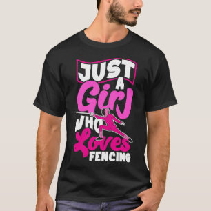 T-shirt L'Épée D'Écriture Combattant Juste Une Fille Qui A