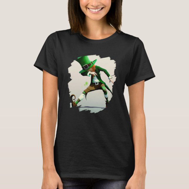T-shirt Leprechaun Dabbing Dancing Dance St Patricks Day   (Devant)