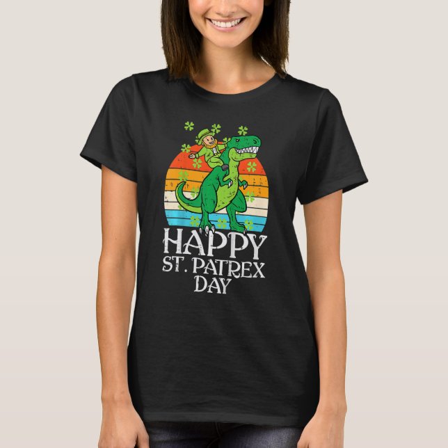 T-shirt Leprechaun Dino Happy St Patrex Patricks Day Toddl (Devant)
