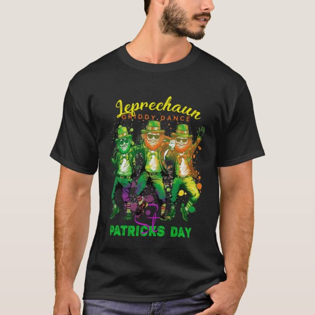 T-shirt Leprechaun Griddy Dance Jour de la Saint Patrick 2 (Devant)
