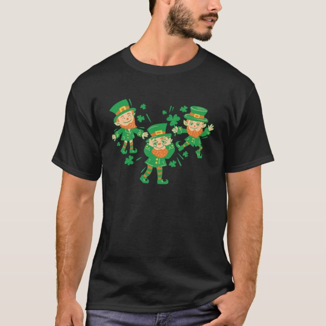 T-shirt Leprechaun Griddy Dance Saint Patrick's Day (Devant)