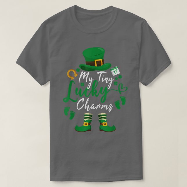 T-shirt Leprechaun Grossesse St Patrick's Day 22 My Tiny L (Design devant)
