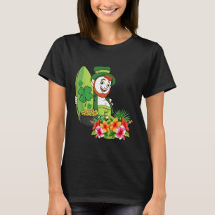 T-shirt Leprechaun Hawaiian Surfing Happy Jour de la Saint