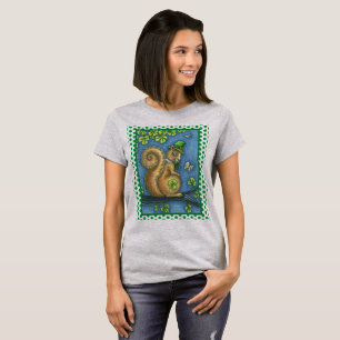 T-shirt LEPRECHAUN IRISH SQUIRREL, ST. JOUR DE PATRICK Luc