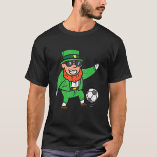 T-shirt Leprechaun Jouer Soccer Jour de la Saint Patrick H