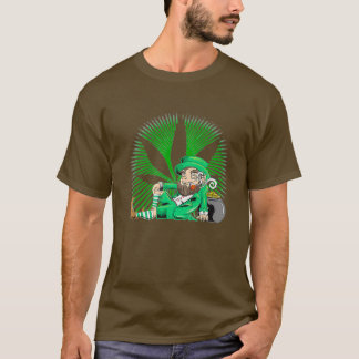 T-shirt Leprechaun Jour de la Saint Patrick du tabagisme