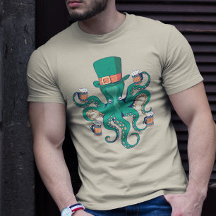 T-shirt Leprechaun Octopus Cool St. Patrick's Day