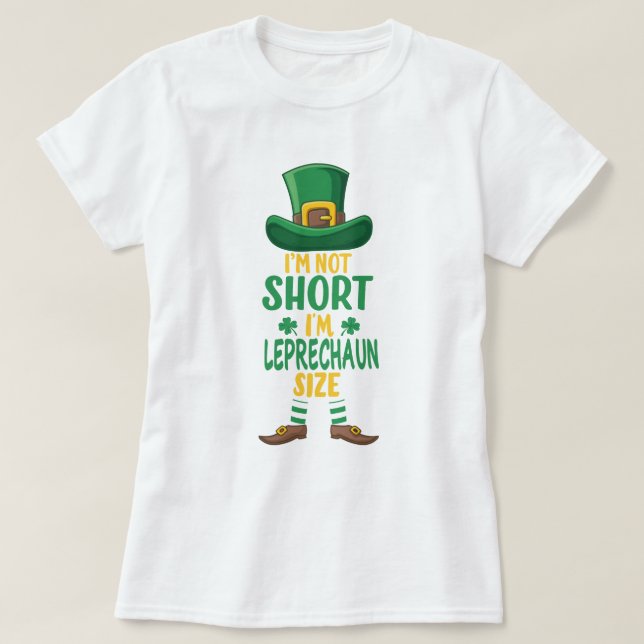 T-shirt Leprechaun taille pas courte St Patrick's Day (Design devant)