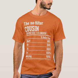 T-shirt L'équipage de Cousin Faits nutritionnels Le No Fil