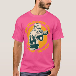 T-shirt L'équipage de Knockout No Pain No Gain Figher Boxe