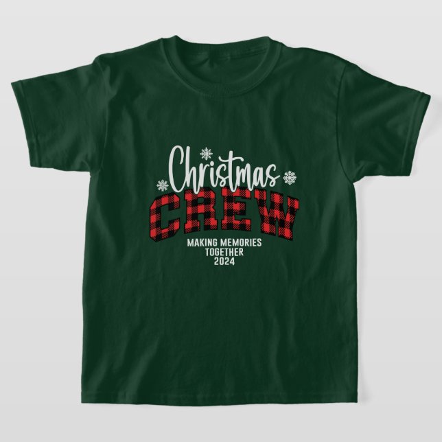 T-shirt L'équipage de Noël fait des souvenirs 2024 (Poser)