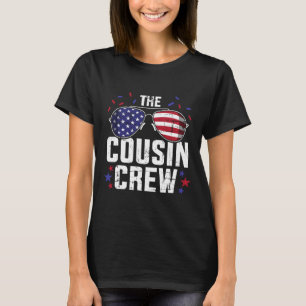 T-shirt L'équipe de cousins avec nous drapeau américain po