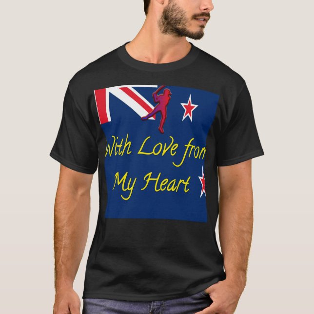 T-shirt L'équipe de cricket néo-zélandaise : L'amour de mo (Devant)
