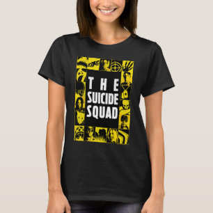 T-shirt L'équipe du suicide   Blocs d'icônes jaune et noir