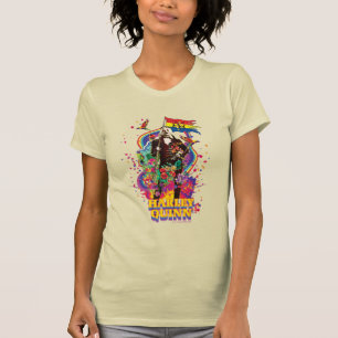 T-shirt L'équipe du suicide   Harley Quinn Flowers & Rain