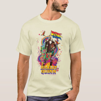 T-shirt L'équipe du suicide | Harley Quinn Flowers & Rainb