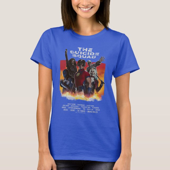 T-shirt L'équipe du suicide | Poster de cinéma de style ré (Devant)