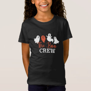 T-Shirt L'équipe fantôme Halloween Boo Crew Blanc Orange