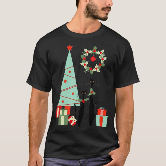 T-shirt L'ère atomique milieu du siècle moderne Cool Chat  (Devant)