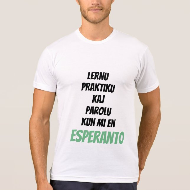 T-shirt Lernu Praktiku Parolu (Devant)
