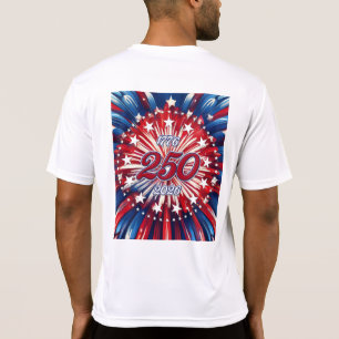 T-shirt Les 250 ans d'Amérique 1776-2026 Feux d'artifice T