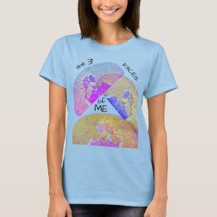 T-shirt "Les 3 visages de MOI" en Or Bleu Magenta