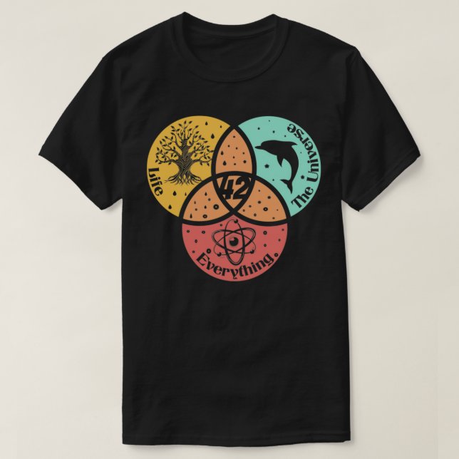 T-shirt Les 42 réponses à la vie L'Univers et tout (Design devant)