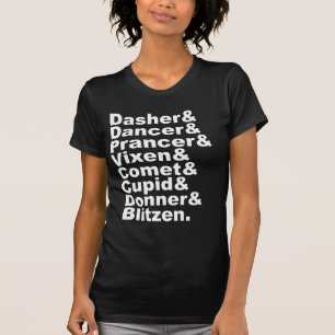 T-shirt Les 8 rennes du Père Noël   Vacances de Noël