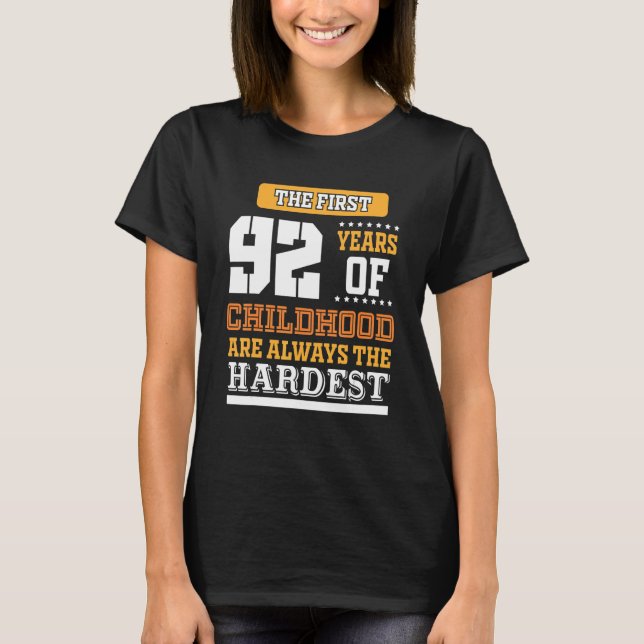 T-shirt Les 92 Premières Années D'Enfance (Devant)