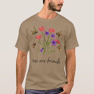 T-shirt Les Abeilles Sont Amis Les Abeilles Et Les Fleurs