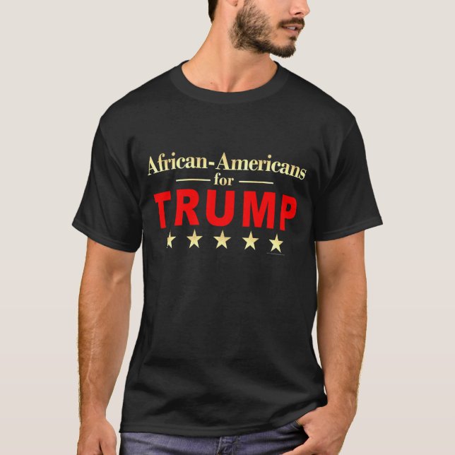 T-shirt Les Afro-Américains pour Donald Trump 2024 (Devant)