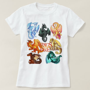 T-shirt Les ailes de feu rétro Ensemble Rainwings Dragon