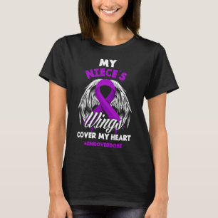 T-shirt Les ailes de ma nièce couvrent Mon coeur en fin de