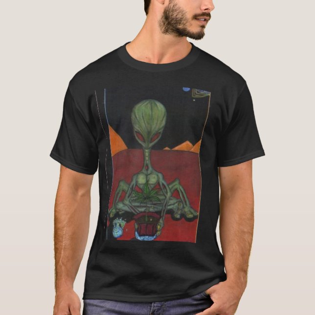 T-SHIRT LES ALIENS ONT DONNÉ L'MAUVAISE HERBE DES USA ! (Devant)