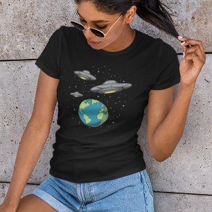 T-shirt Les Aliens viennent d'OVNI Invasion