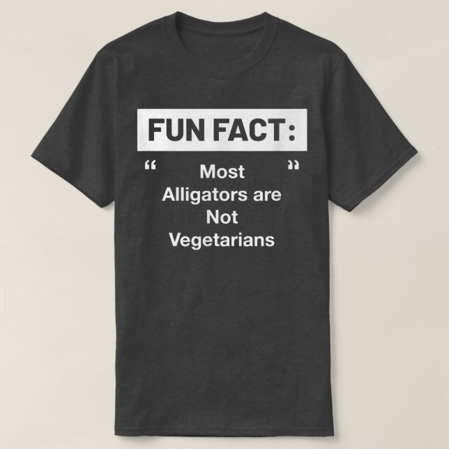 T-shirt Les alligators ne sont pas végétariens Funky Anima (Design devant)