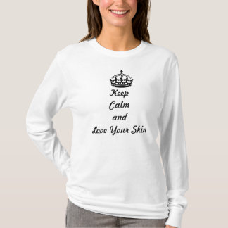 T-shirt Les amants de soins de la peau "gardent le calme