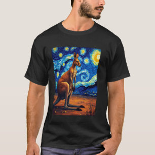 T-shirt Les amateurs d'animaux Kangaroo Roo La Nuit étoilé