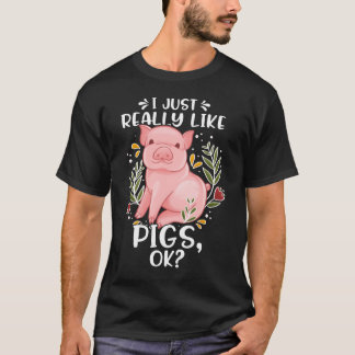 T-shirt Les Amateurs De Cochon Don J'Aime Vraiment Les Coc