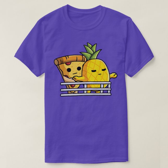 T-shirt Les amateurs de pizza Hawaii posent Pineapple et P (Design devant)