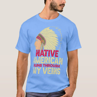 T-shirt les américains d'origine traversent mes veines